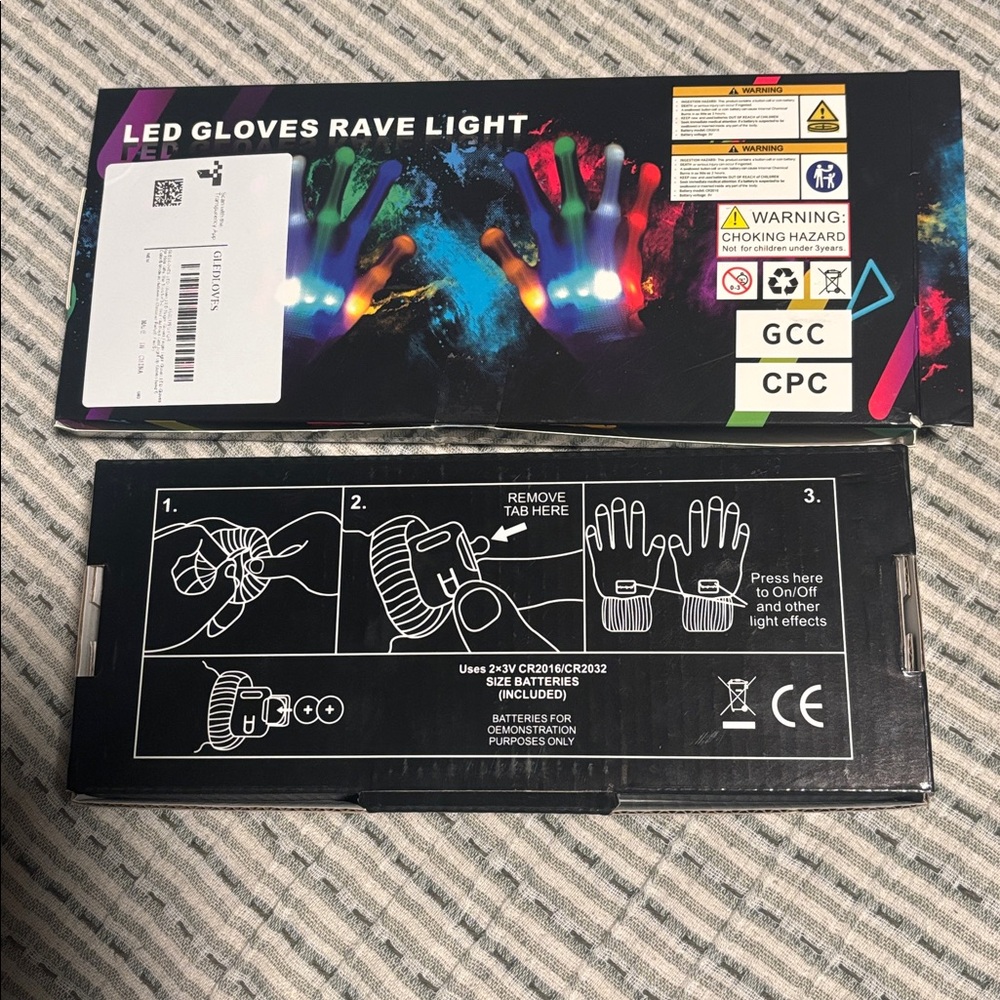 LED Gloves Rave Light - Picture 2 of 3
